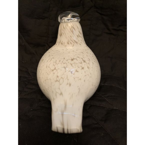 Oiva Toikka Nuutajarvi Littala Finnish Art Glass Speckled White Bird Dove - Picture 4 of 8